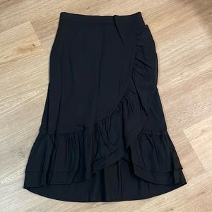 Gap black ruffle skirt